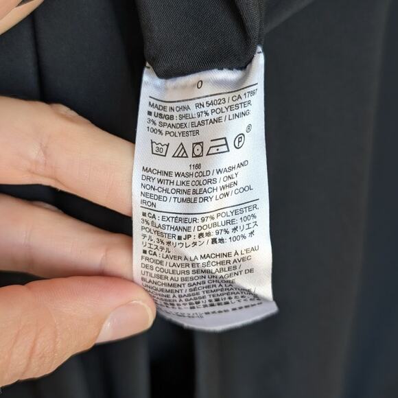 Banana Republic Black Satin Cut-Out Sleeveless Strappy Midi Maxi Dress, size 0 - Picture 8 of 9